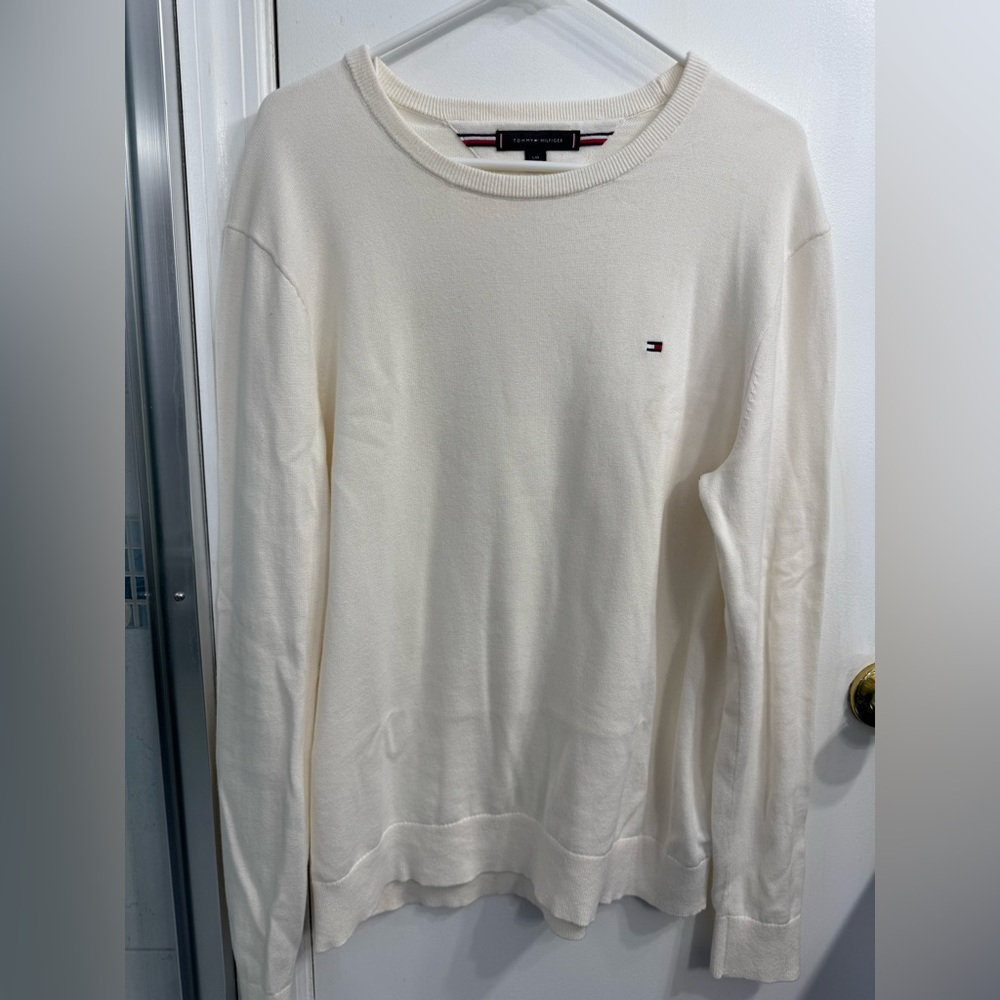 Men’s Tommy Hilfiger Large White Crew Neck